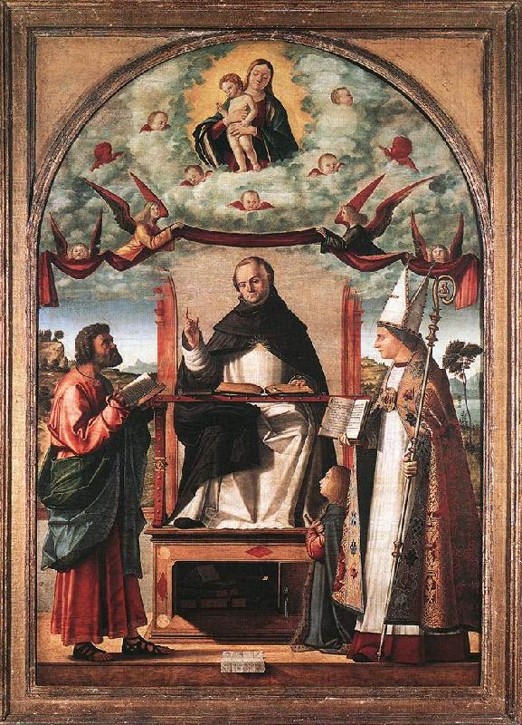 CARPACCIO, Vittore St Thomas in Glory between St Mark and St Louis of Toulouse dfg Germany oil painting art